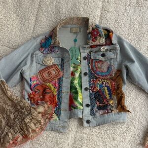 Vibrant Embroidered Denim Jacket